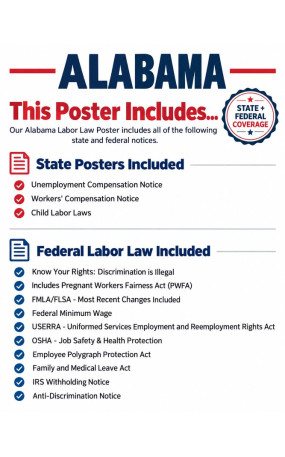 2027 Alabama Labor Law Poster | State, Federal & OSHA
