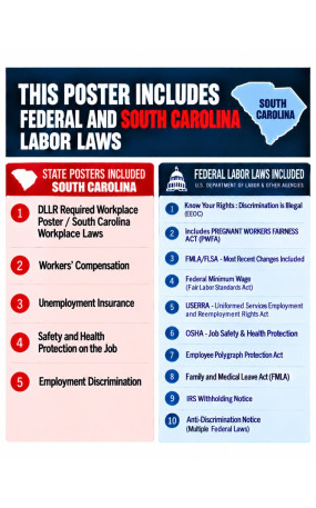 2027 South Carolina Labor Law Poster | State, Federal & OSHA