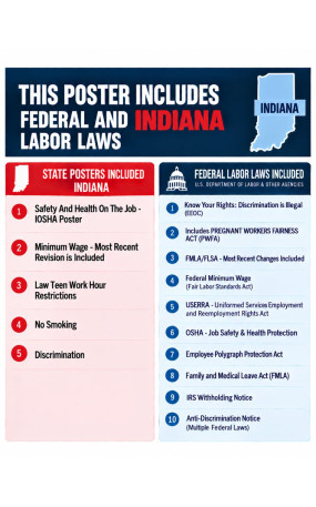 2027 Indiana Labor Law Poster | State, Federal & OSHA