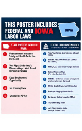 2027 Iowa Labor Law Poster | State, Federal & OSHA