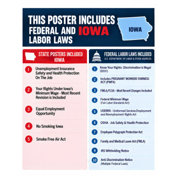 2027 Iowa Labor Law Poster | State, Federal & OSHA