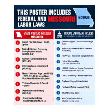 2027 Missouri Labor Law Poster | State, Federal & OSHA