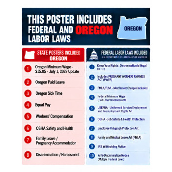 2027 Oregon Labor Law Poster | State, Federal & OSHA