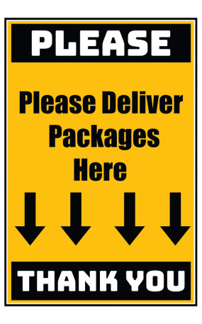 Delivery Sign - Please Deliver All Packages Here, Vinyl Stickers