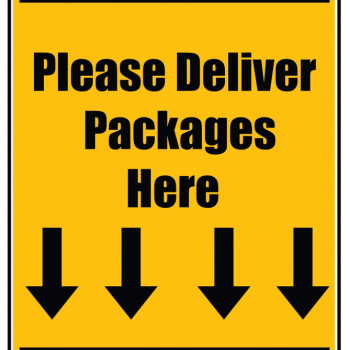 Delivery Sign - Please Deliver All Packages Here, Vinyl Stickers