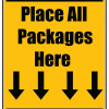 Delivery Sign - Place All Packages Here, Aluminum Sign, 0.04 Thickness