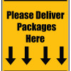 Delivery Sign - Please Deliver All Packages Here, Aluminum Sign, 0.04 Thickness