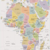 Map of Africa  - Laminated Wall Map Poster Print Perfect for Classrooms and Homes - Vivid Imagery with Bright Colors