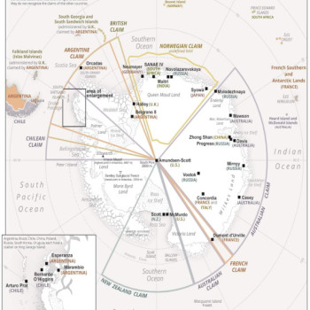 Map of Antarctica  - Laminated Wall Map Poster Print Perfect for Classrooms and Homes - Vivid Imagery with Bright Colors