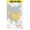 Map of Asia  - Laminated Wall Map Poster Print Perfect for Classrooms and Homes - Vivid Imagery with Bright Colors