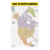 Map of North America  - Laminated Wall Map Poster Print Perfect for Classrooms and Homes - Vivid Imagery with Bright Colors