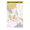 Map of Southeast Asia  - Laminated Wall Map Poster Print Perfect for Classrooms and Homes - Vivid Imagery with Bright Colors