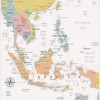 Map of Southeast Asia  - Laminated Wall Map Poster Print Perfect for Classrooms and Homes - Vivid Imagery with Bright Colors