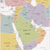 Map of Middle East  - Laminated Wall Map Poster Print Perfect for Classrooms and Homes - Vivid Imagery with Bright Colors