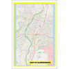 Map of Albuquerque with Neighborhoods, Streets, Roads, Highways and Parks - Laminated Wall Map Poster Print - Vivid Imagery with Bright Colors