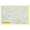 Map of Atlanta with Neighborhoods, Streets, Roads, Highways and Parks - Laminated Wall Map Poster Print - Vivid Imagery with Bright Colors