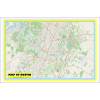 Map of Austin with Neighborhoods, Streets, Roads, Highways and Parks - Laminated Wall Map Poster Print - Vivid Imagery with Bright Colors