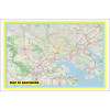 Map of Baltimore with Neighborhoods, Streets, Roads, Highways and Parks - Laminated Wall Map Poster Print - Vivid Imagery with Bright Colors