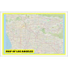 Map of Los Angeles with Neighborhoods, Streets, Roads, Highways and Parks - Laminated Wall Map Poster Print - Vivid Imagery with Bright Colors