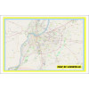 Map of Louisville with Neighborhoods, Streets, Roads, Highways and Parks - Laminated Wall Map Poster Print - Vivid Imagery with Bright Colors