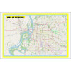 Map of Memphis with Neighborhoods, Streets, Roads, Highways and Parks - Laminated Wall Map Poster Print - Vivid Imagery with Bright Colors