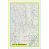 Map of Minneapolis with Neighborhoods, Streets, Roads, Highways and Parks - Laminated Wall Map Poster Print - Vivid Imagery with Bright Colors