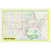 Map of Omaha with Neighborhoods, Streets, Roads, Highways and Parks - Laminated Wall Map Poster Print - Vivid Imagery with Bright Colors