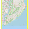 Map of Staten Island with Neighborhoods, Streets, Roads, Highways and Parks - Laminated Wall Map Poster Print