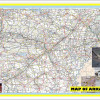 Map of Arkansas Large Detailed Roads and Highways, Map of Arkansas State with All Cities, Parks and Landmarks - Laminated Wall Map Poster