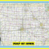 Map of Iowa Large Detailed Roads and Highways, Map of Iowa State with All Cities, Parks and Landmarks - Laminated Wall Map Poster Print