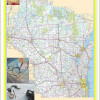 Map of Wisconsin Large Detailed Roads and Highways, Map of Wisconsin State with All Cities, Parks and Landmarks - Laminated Wall Map Poster