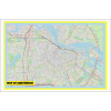 Map of Amsterdam with Neighborhoods, Streets, Roads, Highways and Parks - Laminated Wall Map Poster Print - Vivid Imagery with Bright Colors