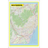 Map of Barcelona with Neighborhoods, Streets, Roads, Highways and Parks - Laminated Wall Map Poster Print - Vivid Imagery with Bright Colors