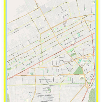 Map of Cancun with Neighborhoods, Streets, Roads, Highways and Parks - Laminated Wall Map Poster Print - Vivid Imagery with Bright Colors