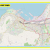 Map of Cape Town with Neighborhoods, Streets, Roads, Highways and Parks - Laminated Wall Map Poster Print - Vivid Imagery with Bright Colors