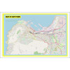 Map of Cape Town with Neighborhoods, Streets, Roads, Highways and Parks - Laminated Wall Map Poster Print - Vivid Imagery with Bright Colors