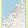 Map of Dubai with Neighborhoods, Streets, Roads, Highways and Parks - Laminated Wall Map Poster Print - Vivid Imagery with Bright Colors