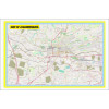 Map of Johannesburg with Neighborhoods, Streets, Roads, Highways and Parks - Laminated Wall Map Poster Print - Vivid Imagery with Bright Color