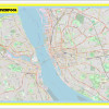 Map of Liverpool with Neighborhoods, Streets, Roads, Highways and Parks - Laminated Wall Map Poster Print - Vivid Imagery with Bright Colors