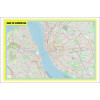 Map of Liverpool with Neighborhoods, Streets, Roads, Highways and Parks - Laminated Wall Map Poster Print - Vivid Imagery with Bright Colors