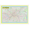 Map of Manchester with Neighborhoods, Streets, Roads, Highways and Parks - Laminated Wall Map Poster Print - Vivid Imagery with Bright Colors