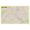 Map of Paris with Neighborhoods, Streets, Roads, Highways and Parks - Laminated Wall Map Poster Print - Vivid Imagery with Bright Colors