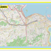 Map of Rio de Janeiro with Neighborhoods, Streets, Roads, Highways and Parks - Laminated Wall Map Poster Print