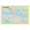 Map of Stockholm with Neighborhoods, Streets, Roads, Highways and Parks - Laminated Wall Map Poster Print - Vivid Imagery with Bright Colors