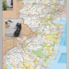 Map of New Jersey Large Detailed Roads and Highways, Map of New Jersey State with All Cities, Parks and Landmarks - Laminated Wall Map Poster