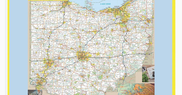 Map of Ohio Large Detailed Roads and Highways, Map of Ohio State with ...