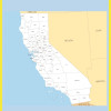Map of California  - Laminated Wall Map Poster Print Perfect for Classrooms and Homes - Vivid Imagery with Bright Colors