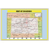 Map of Colorado Style C - Laminated Wall Map Poster Print Perfect for Classrooms and Homes - Vivid Imagery with Bright Colors
