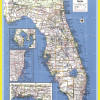 Map of Florida Style B - Laminated Wall Map Poster Print Perfect for Classrooms and Homes - Vivid Imagery with Bright Colors