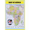 Map of Africa Style B - Laminated Wall Map Poster Print Perfect for Classrooms and Homes - Vivid Imagery with Bright Colors